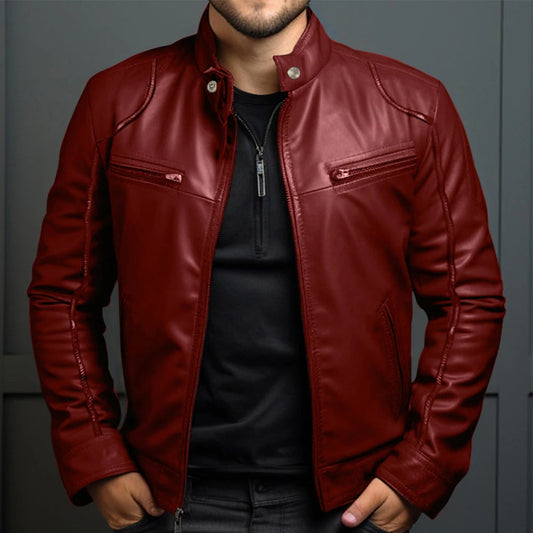 Retro Motorradjacke Herren Vintage Style - IdealeKleiden