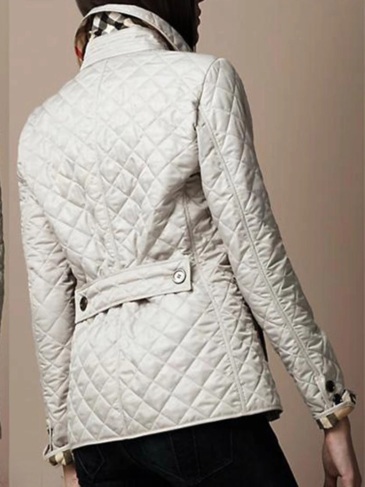 Frauen Steppjacke Modern Umschlagkragen - IdealeKleiden