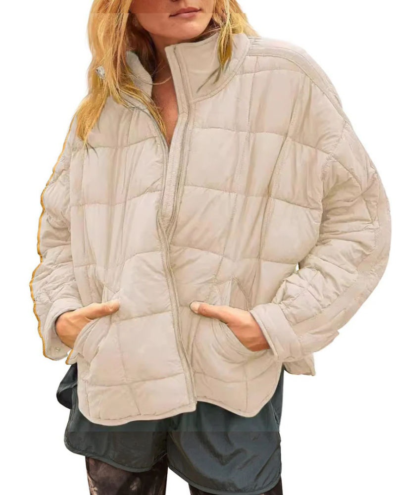 Leichte Pufferjacke Kompakt Reißverschluss Damen