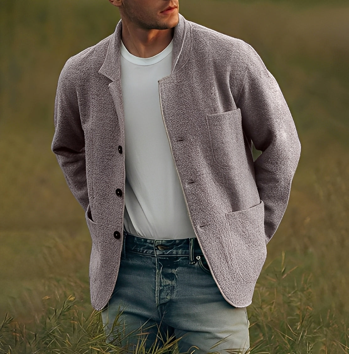Herrenjacke Klassisch mit Taschen und Style