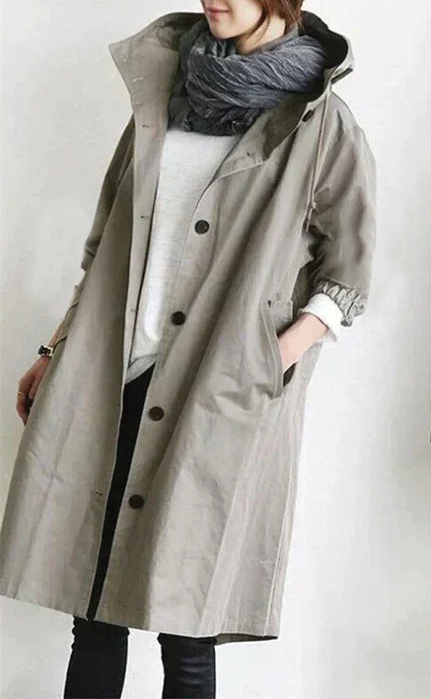 Stylisher Trenchcoat mit Kapuze