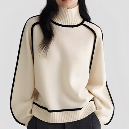 Eleganter Damen Rollkragenpullover Casual Style - IdealeKleiden