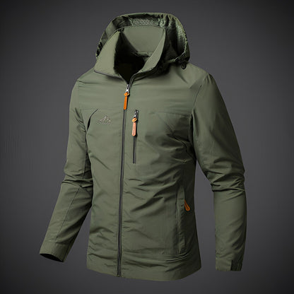Wasserdichte Herrenjacke Kapuzenparka Sportlich