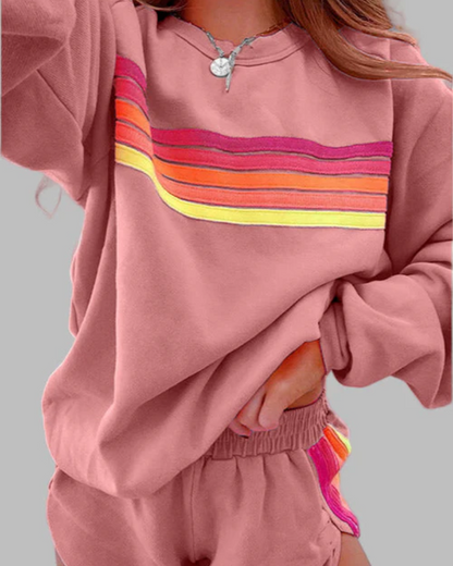 Gestreiftes Damen Pyjama Set
