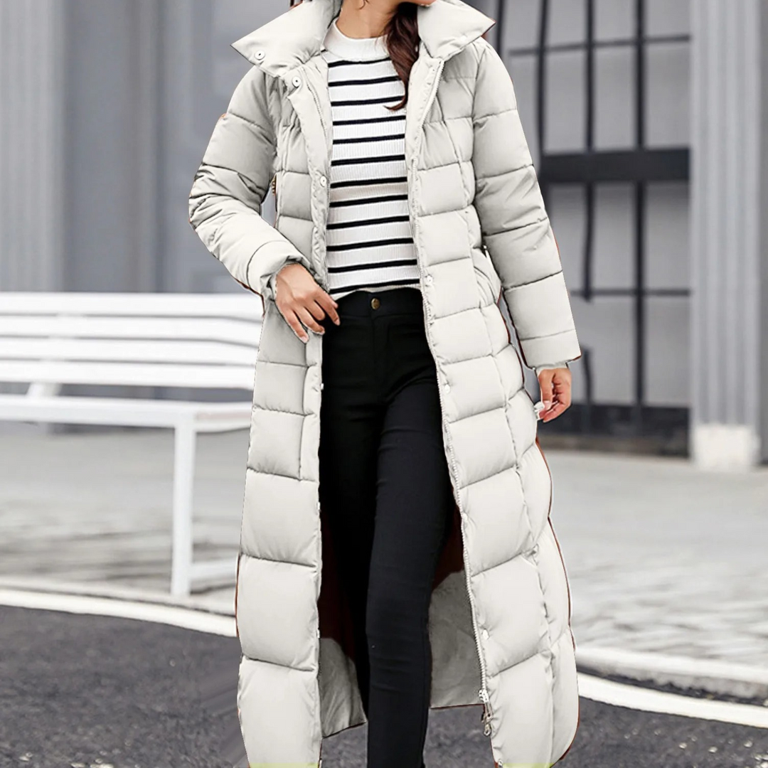 Stylische Damenpufferjacke Elegant Knopf
