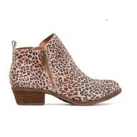 Bequeme Stiefeletten Niedriger Absatz Wildlederoptik - IdealeKleiden