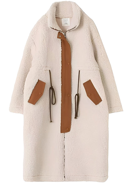 Frauen Wollmantel Warm Elegant Geschnitten