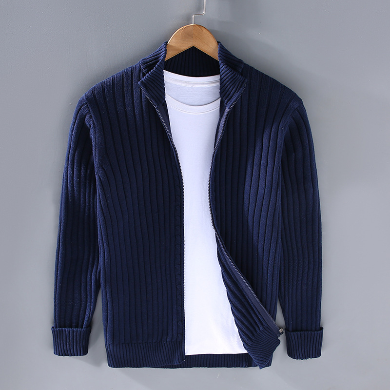 Herren Strickcardigan Reißverschluss Modern Casual