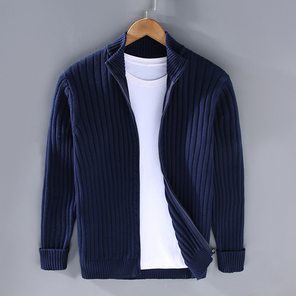 Herren Strickcardigan Reißverschluss Modern Casual