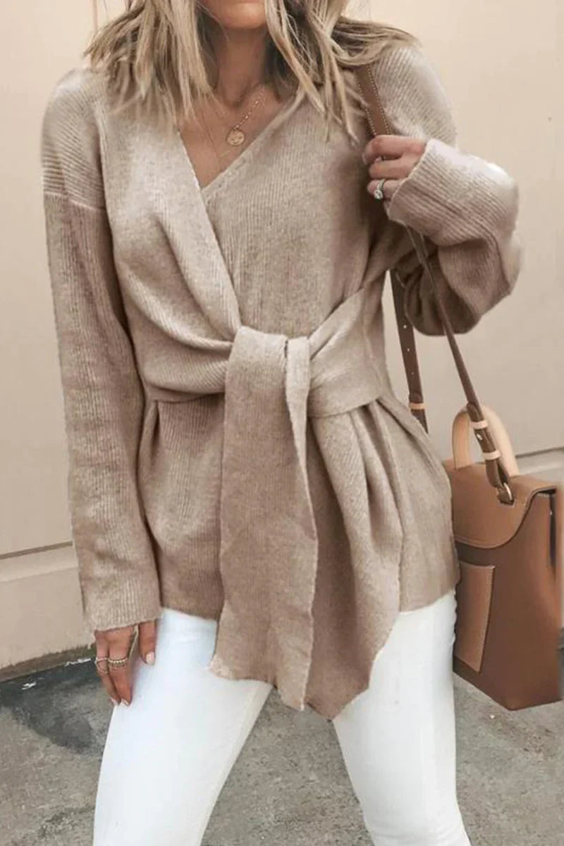 Mode Strickjacke Patchwork Chic