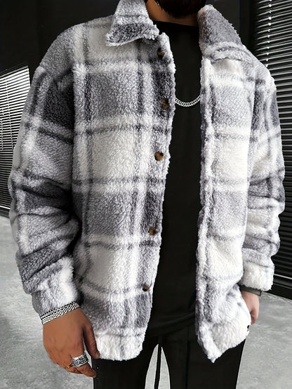 Flanelljacke Karomuster Warm Polyester Fleece