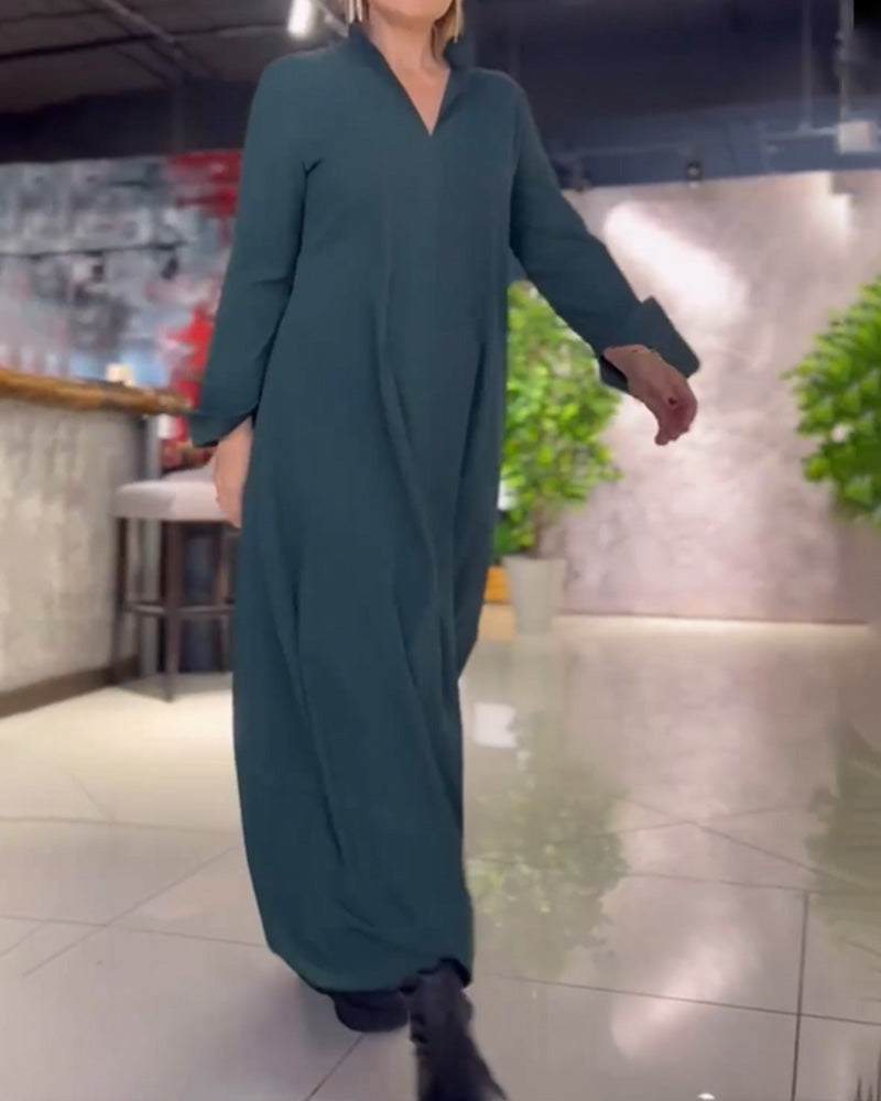 Elegantes Abendkleid Lang Mit Seitenschlitz