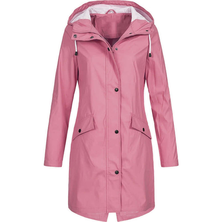 Damen Regenmantel Wasserdicht Kapuzenparka