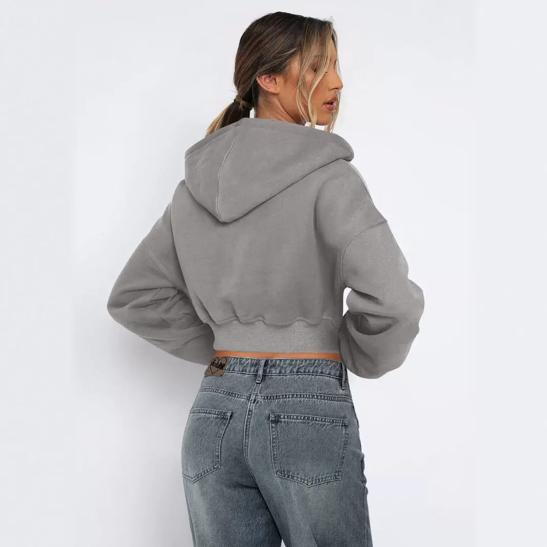 Weiche Fleece-Jacke mit Reißverschluss - IdealeKleiden