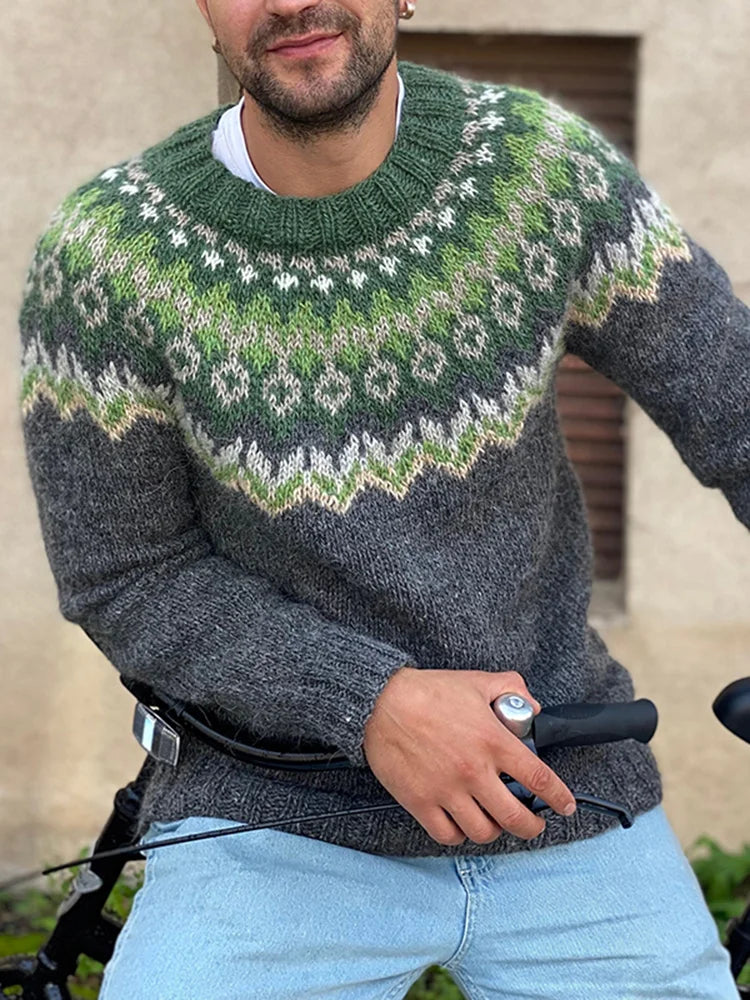 Rundhals Pullover Herren Modern