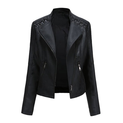Weiche Lederjacke Lammfell Optik