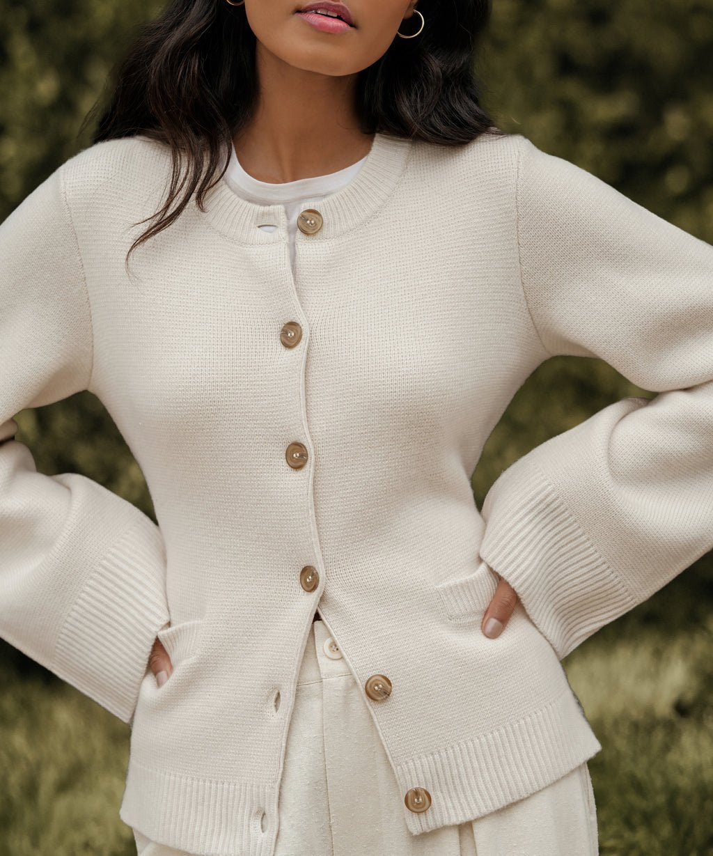 Weicher Damen Cardigan mit Knöpfen