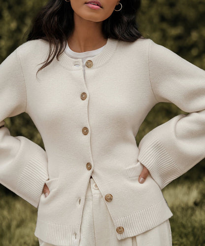 Weicher Damen Cardigan mit Knöpfen