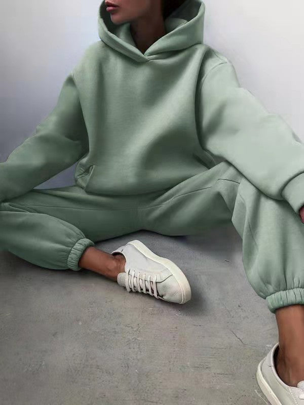 Modischer Zweiteiler Kapuzenpullover Lässig Chic