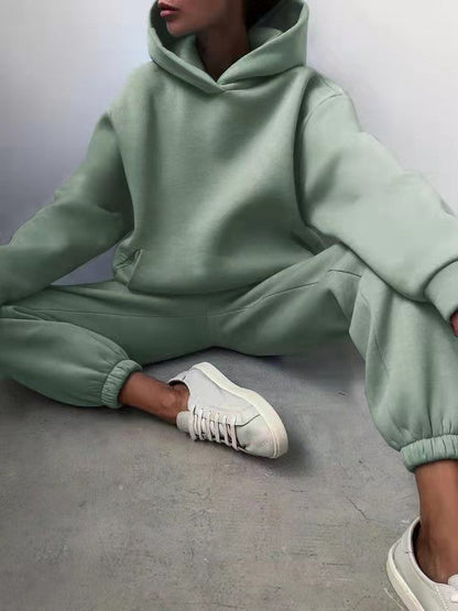 Modischer Zweiteiler Kapuzenpullover Lässig Chic