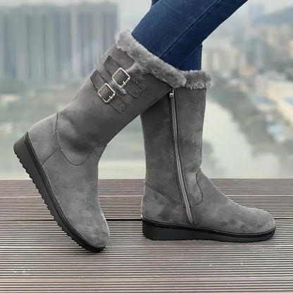 Warme Winterstiefel Samt Optik