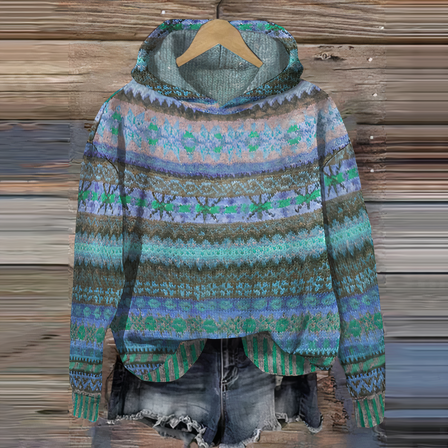 Stilvolle 3D Print Hoodie Bequem Oversized Pullover