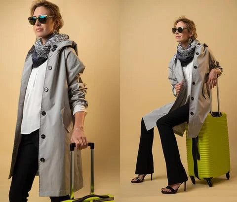 Wasserdichte Damenregenjacke Elegant - IdealeKleiden