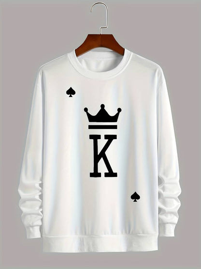 Herren Pullover King-Logo Trendig