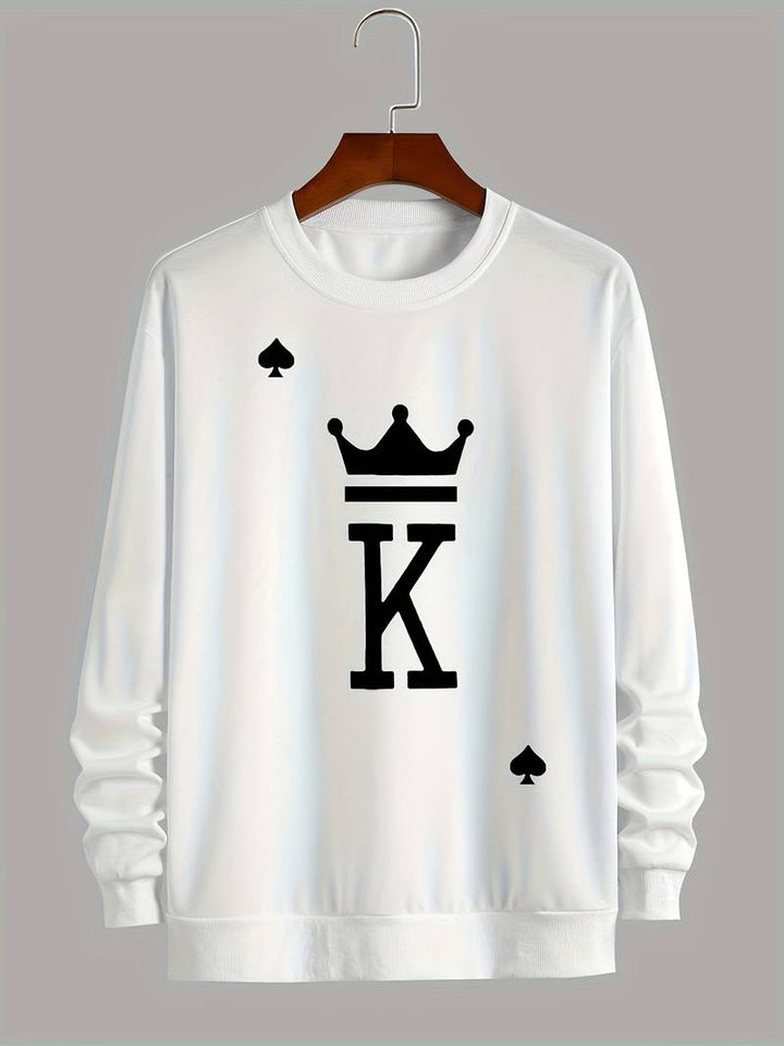 Herren Pullover King-Logo Trendig