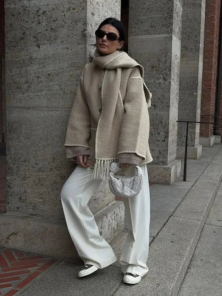 Elegante Damenjacke Schalkragen Stil