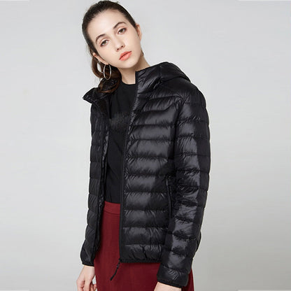 Damen Winterjacke Kurz Glänzend Modisch - IdealeKleiden