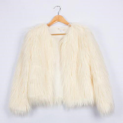 Damen Kunstfelljacke Weich Voluminöser Schnitt Elegantes Design