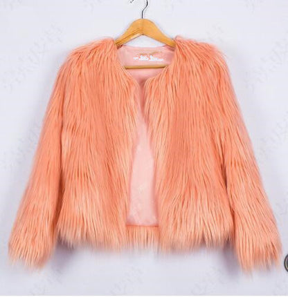 Damen Kunstfelljacke Weich Voluminöser Schnitt Elegantes Design
