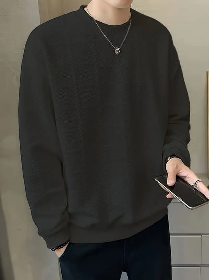 Trendiger Waffelpullover Herren Modisch