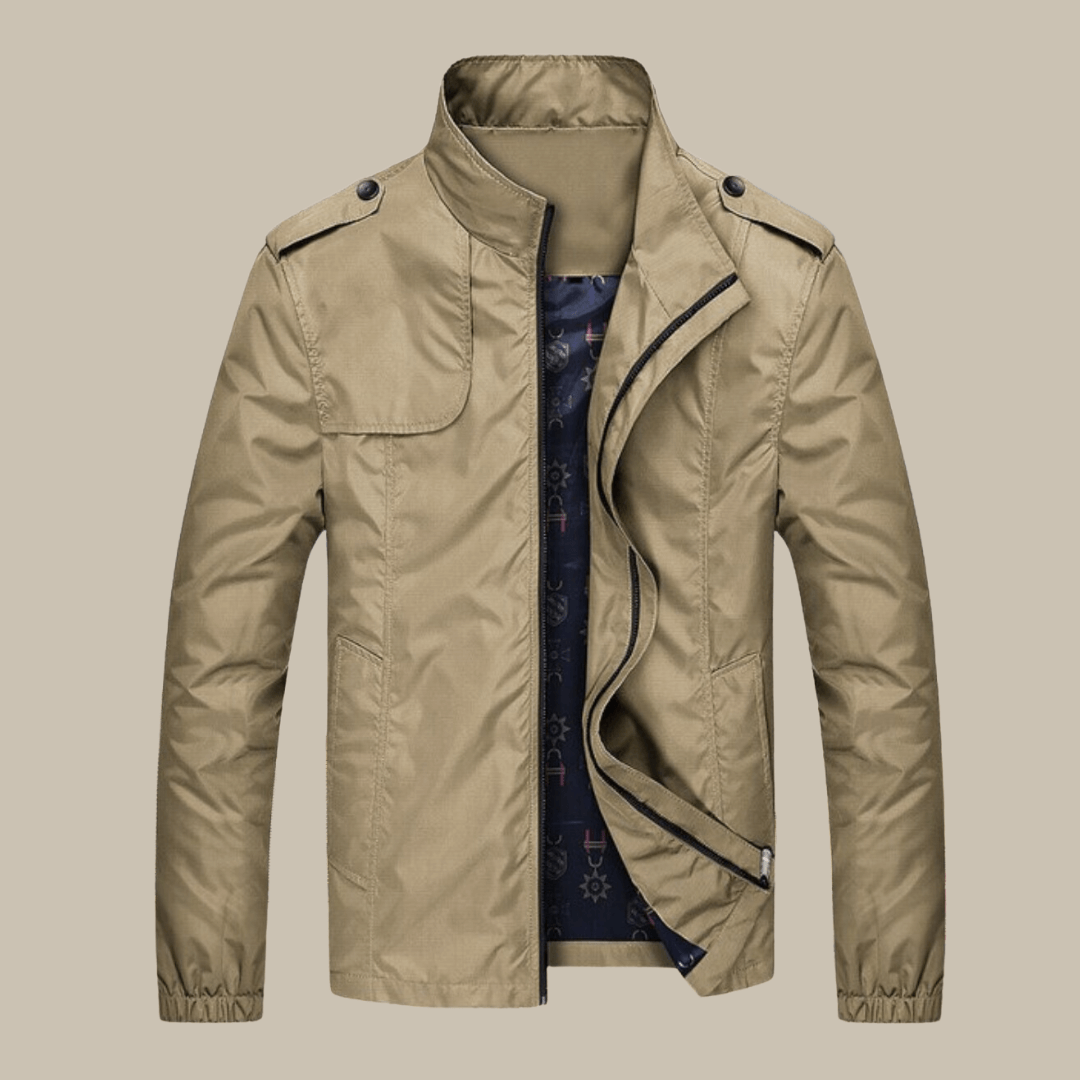 Herren Herbstjacke Oxford Stil Kragen