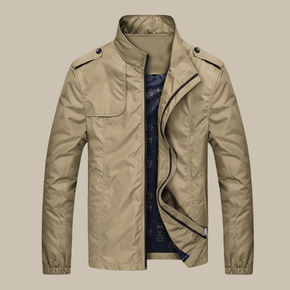 Herren Herbstjacke Oxford Stil Kragen