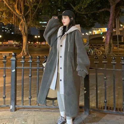 Warm gefütterte Winterjacke Damen Kapuze