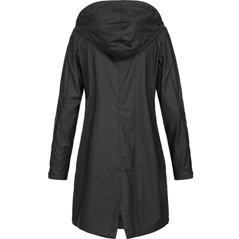 Damen Regenmantel Wasserdicht Kapuzenparka - IdealeKleiden
