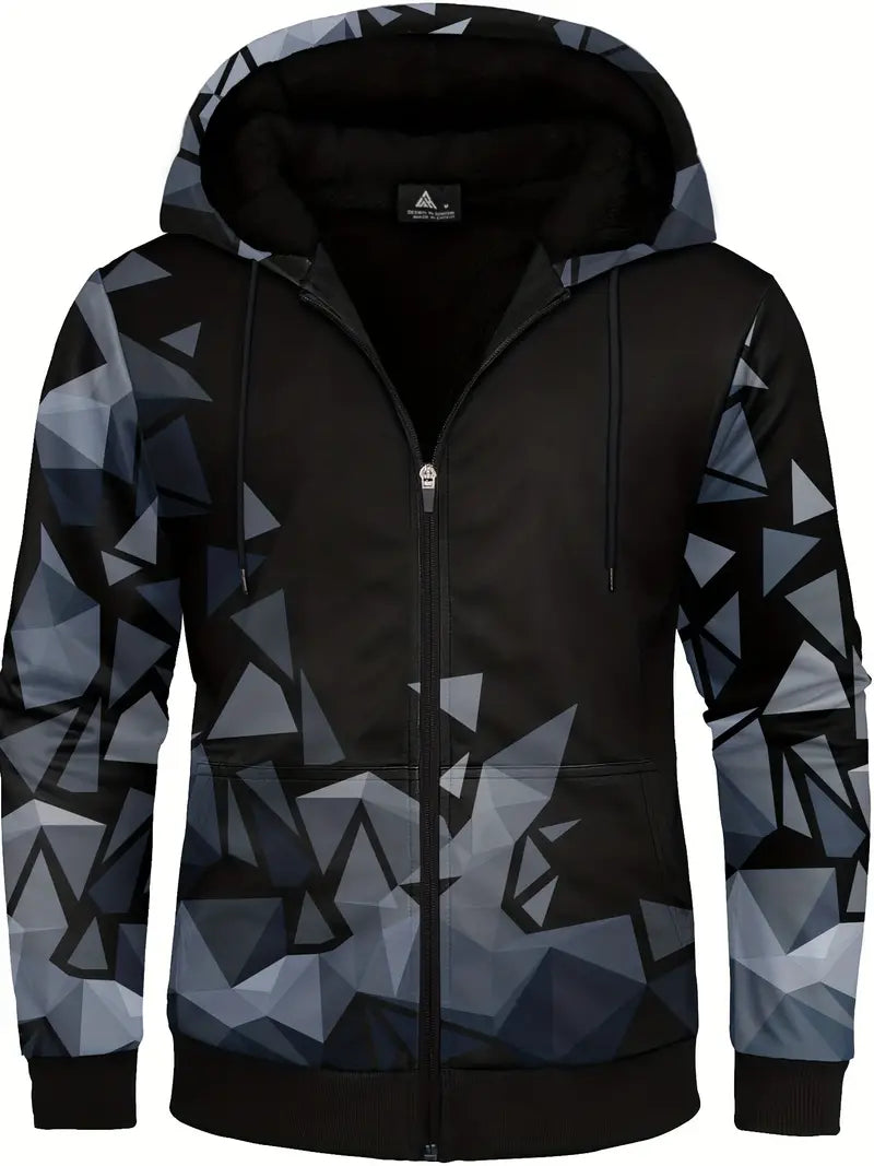 Herren Fleece-Hoodie Warm und Bequem - IdealeKleiden