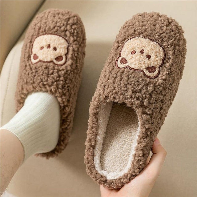 Bequeme Damen Hausschuhe mit Tierdesign