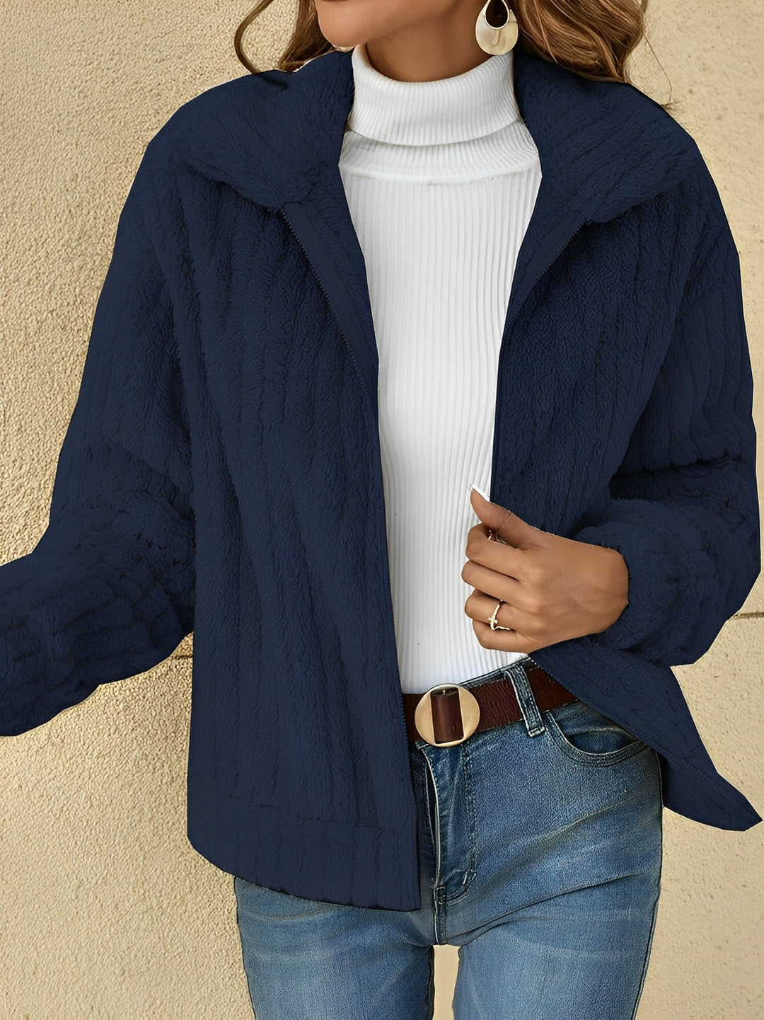 Bequemer Damen Plüschmantel Soft und Warm