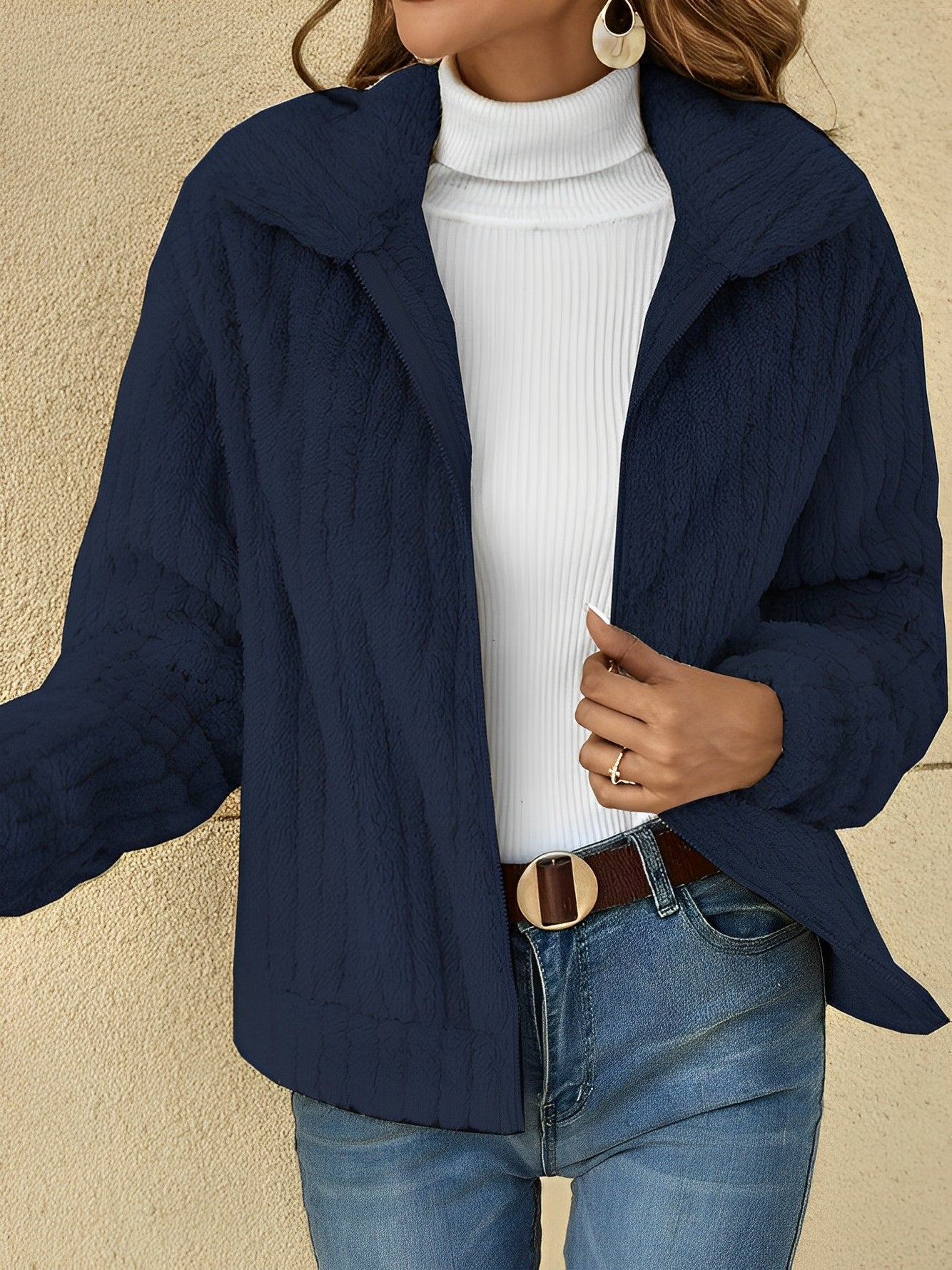 Bequemer Damen Plüschmantel Soft und Warm
