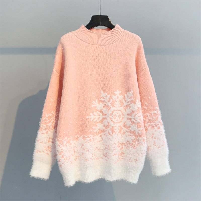 Weihnachts-Pullover Damen Elegant Strick Design