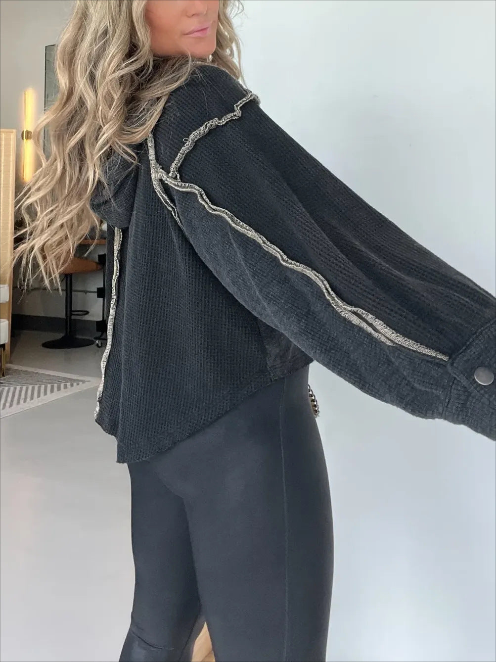 Herbst Pullover Unregelmäßiger Saum - IdealeKleiden