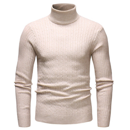 Herren Pullover Rollkragen Strick Muster