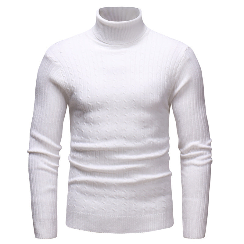 Herren Pullover Rollkragen Strick Muster