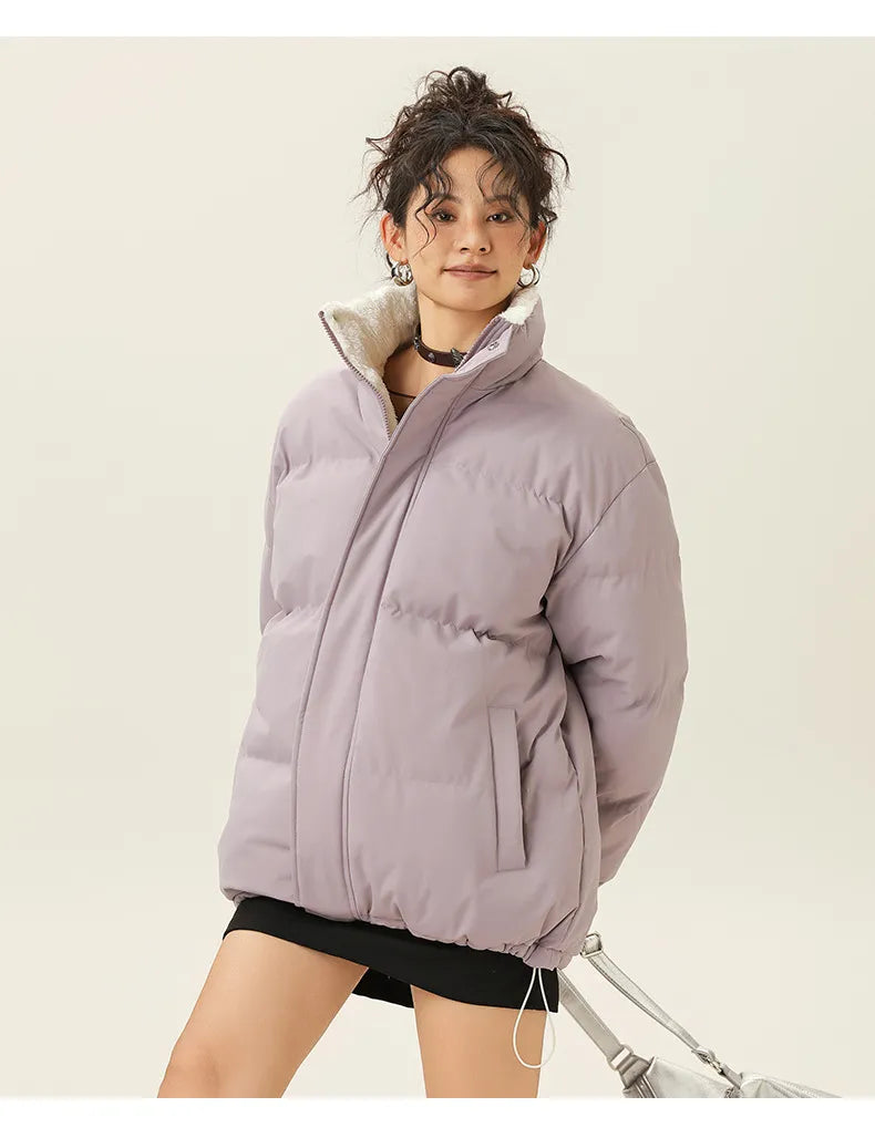 Coole Winterjacke Stehkragen Warm Baumwolle