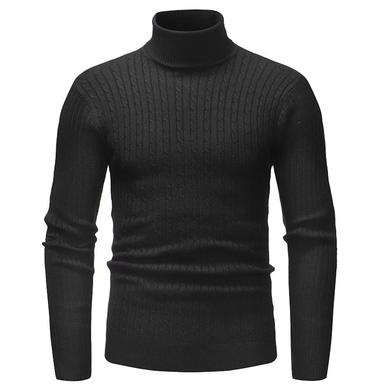 Herren Pullover Rollkragen Strick Muster