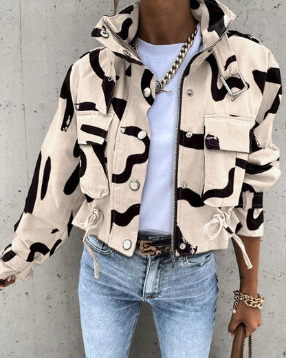 Praktische Outdoor-Jacke Reissverschluss