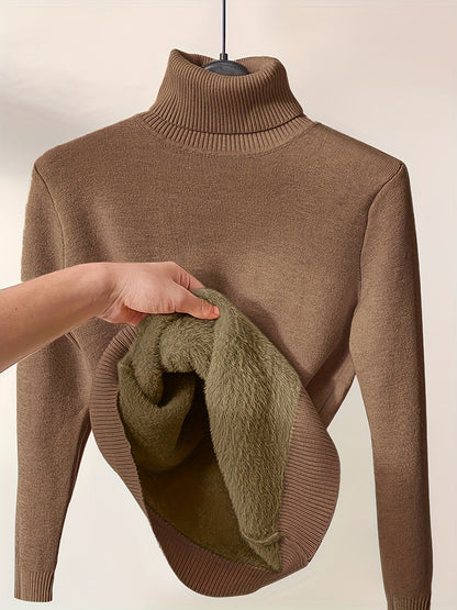 Winter Rollkragenpullover Warm Weich
